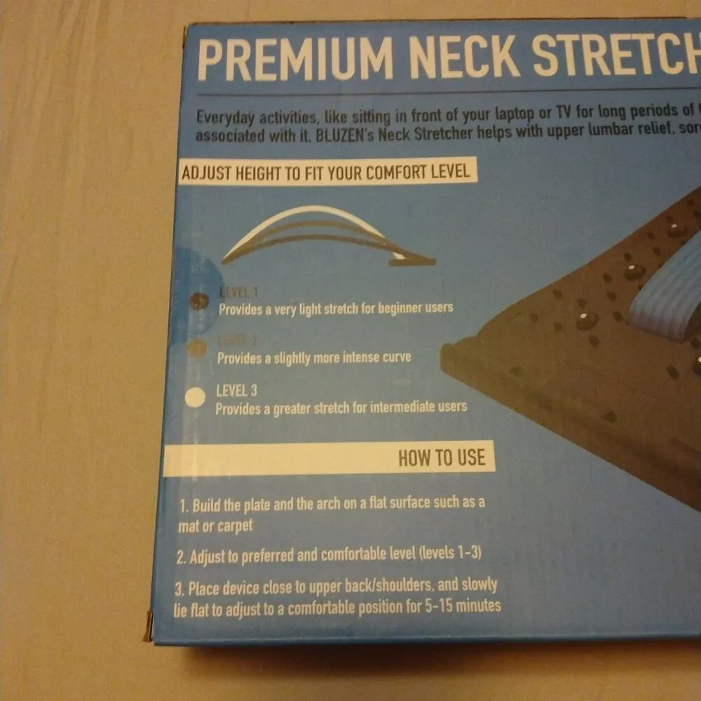Adjustable Neck Stretcher to Relax Neck, Shoulders, Upper Back with Acupressure